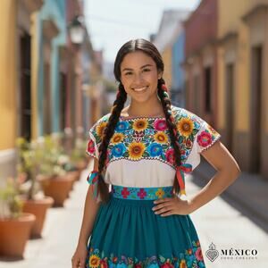 Mexican Folkloric belt day of the dead 5 de Mayo colorfull mexico todo corazon